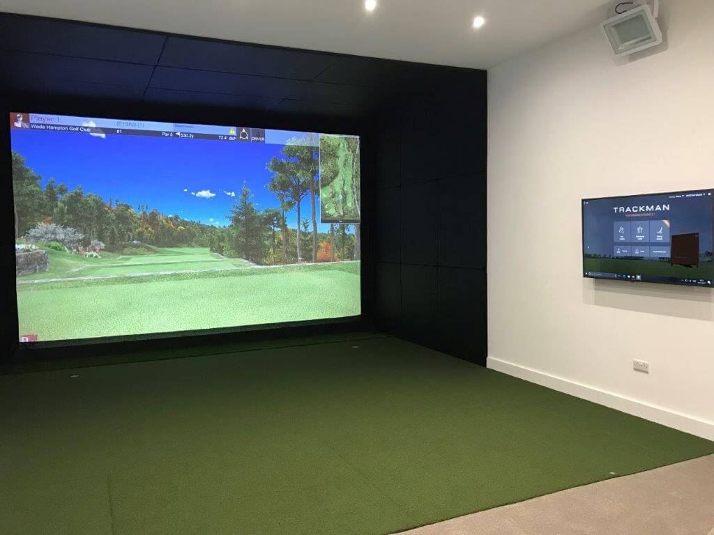 Leather Cushioned golf simulator